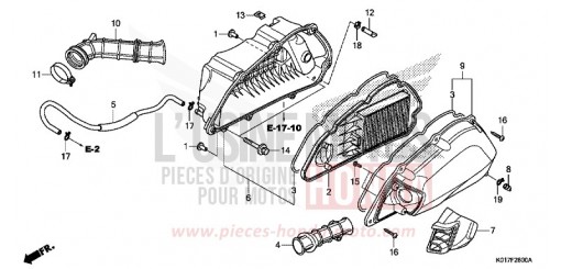 FILTRE A AIR SH125DD de 2013